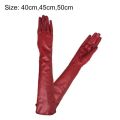 Fashion Women Leather Gloves Warm Winter Long Elbow Gloves Evening Party Soft Lined Gloves High Quality Leather Gloves. 