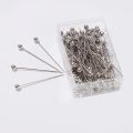 100pc Glass Round Head Pins Sewing Corsage Straight DIY Dressmaking Tools. 