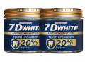 7D White Hydroxyapatite Tooth Powder | 20% nHAP | Deeply Cleans Teeth with Charcoal & Mint for Fresh Breath. 