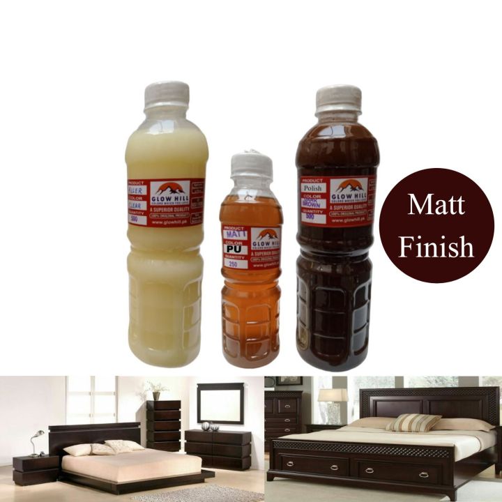 PU Dark Brown Matt Finish With Sealer Set