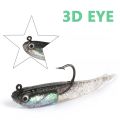5pcs Silicone Fishing Lures Soft Artificial Bait with Hooks for Saltwater and Freshwater.