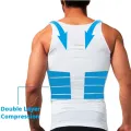 Mens Slimming Body Shaper Shapewear Abdomen Compression Shirt to Hide Gynecomastia Moobs Workout Tank Tops Undershirts. 