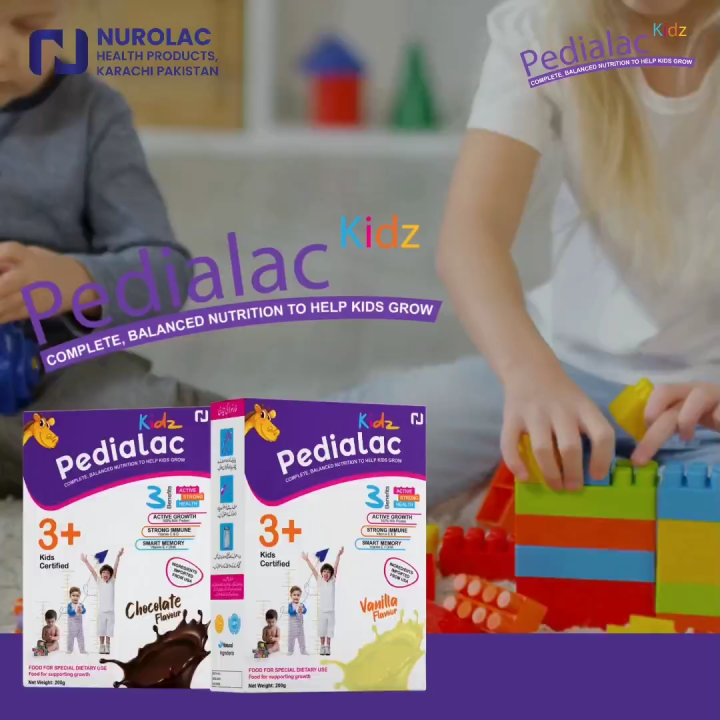 PEDIALAC KIDS MILK POWDER FOR HEALTHY GROWTH & DEVELOPMENT - CHOCOLATE FLAVOR 200gm