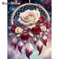 Evershine Diamond Embroidery Flower Picture Of Rhinestones Full Square Mosaic Dream Catcher Painting Drill Wall Art. 