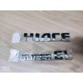 Premium Quality Car Monogram Logo HIACE & SuperGL Silver Color.