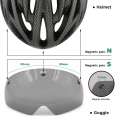 Cycling Sunglasses Bike Helmet Glasses Visor Accessories helmet accessories Glasses Visor Accessories Transparent Gray Yellow.