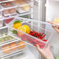 Fridge Food Storage Container Organiser with Removable Drain Tray for Fresh Fruits, Vegetables, Meat & Fish, BPA-Free Plastic Kitchen Box Storage Food Box Container Organizer 1500ml Stackable. 
