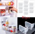 12pcs Adjustable Fridge Dividers Multi-functional Refrigerator Side Door Separator Storage Partition for Organizing Freezer Compartments.