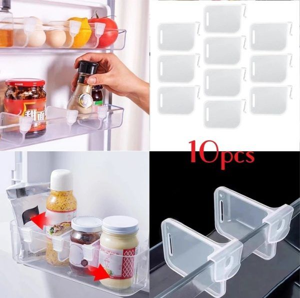 12pcs Adjustable Fridge Dividers Multi-functional Refrigerator Side Door Separator Storage Partition for Organizing Freezer Compartments