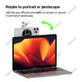 Continuity Camera Mount for MacBook Laptops/iPhone 12, 13 &14, Compatible with Magsafe, iPhone Webcam Mount, Desk View Avaliable. 