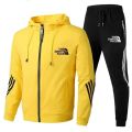 New Spring and Autumn jogging men's hoodie + trousers two-piece set, outdoor casual fashion printed men's jacket pants tracksuit.