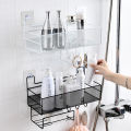 Bsshop bathroom storage rack wall mounted shelving without drilling. 