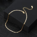 KISS MANDY Minimalist 925 Sterling Silver Anklet for Women Flat Marine Chain Anklet Foot Jewelry Personalized Accessories SA29. 