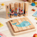 Wooden Puzzle Toy for Kids Jigsaw Forest Animal Dinosaur Traffic Educational Toddler Learning Playtime Birthday  Boy Girl. 