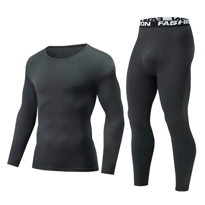 2-piece%20Autumn%20And%20Winter%20Solid%20Color%20Fashionable%20Casual%20Base%20Set%20Slim%20Fit%20Sports%20Fitness%20Long%20Sleeved%20Pants%20Warm%20Underwear%20Set%20-%20Image%204