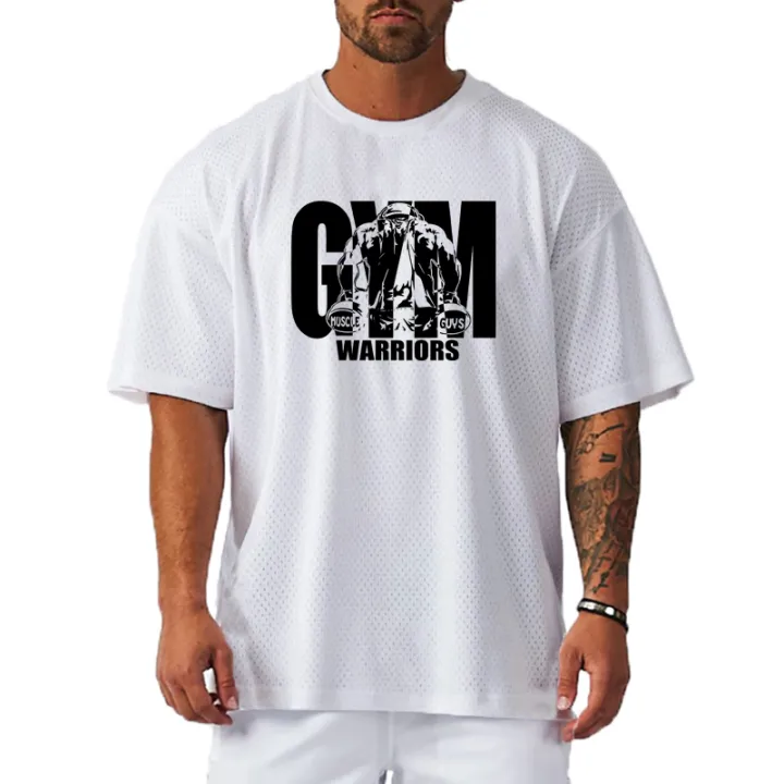 Oversized%20Loose%20Men's%20Casual%20Sport%20T-Shirt%20Gym%20Bodybuilding%20Fitness%20Short%20Sleeve%20Shirt%20Summer%20Mesh%20Quick%20Dry%20Breathable%20Clothing%20-%20Image%203