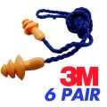 6 Pair 3M 1270 Anti- Noise Earplug, Water Proof,  Good For Sleeping Time, Study Time, Factory Work,  ETC. 