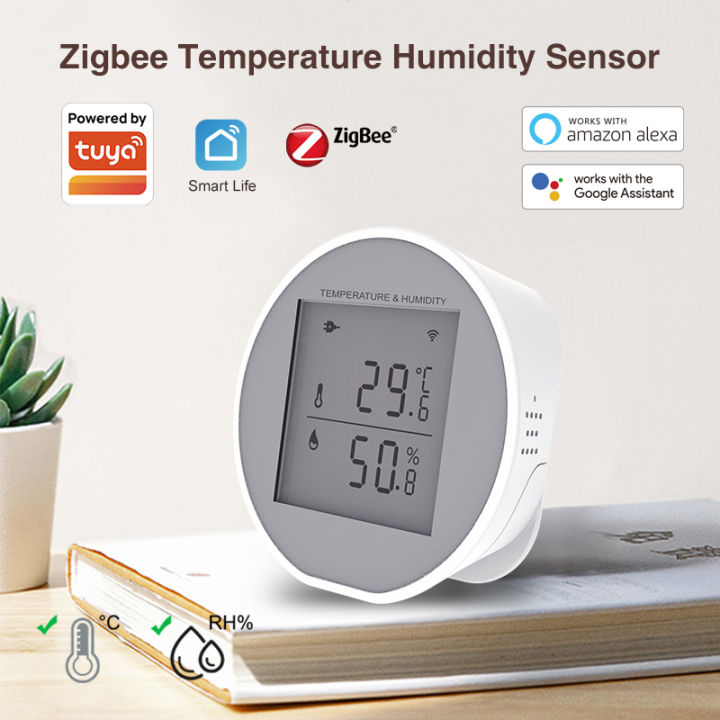 Tuya Zigbee Temperature Humidity Sensor Indoor Hygrometer Thermometer ...