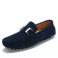 Classic Mens Loafers Male Summer Soft Shoes Fashion Men's Casual Leather Shoe Suede Casual Flats Breathable Hand-stitching Shoes.