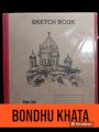 Bondhu khata binding book 160 gsm paper 10x12 size. 