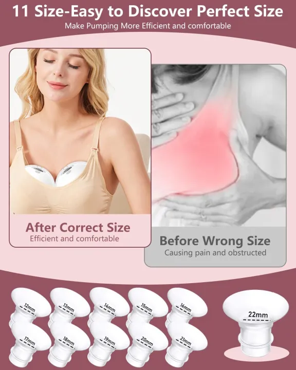 Breast%20Pump%20Flange%20Insert%20Kit%20for%20Momcozy/Spectra%20S1/S2,%20Eufy/Medela/Elvie/Lansinoh/Paruu%20Breast%20Pump%20Wearable%20Pumps%20-%20Image%204