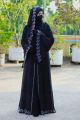 Moon Star Party Borkha with Hijab Exclusie Dubai cherry Muslim Outware For Women.