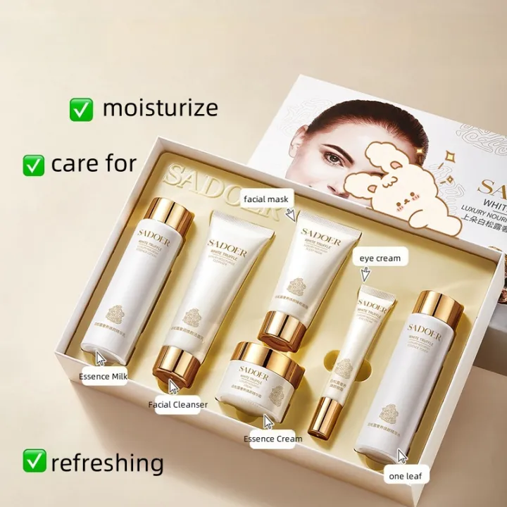 White%20Truffle%20Skin%20Care%20Six-Piece%20Set,%20Rich%20in%20Centella%20Asiatica%20Extract,%20Niacinamide%20and%20Other%20Skin-Beneficial%20Ingredients,%20Paired%20with%20Various%20Beautifying%20and%20Moisturizing%20Ingredients%20to%20Replenish%20the%20Skin's%20Moisture,%20Leaving%20It%20Hydrated%20and%20Supple%20-%20Image%203