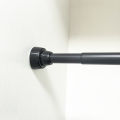 Black Non Drilling Shower Curtain Rod Spring Rotating Telescopic Wardrobe/Curtain Rod Extendable Anti Slip Stainless Steel Rod. 