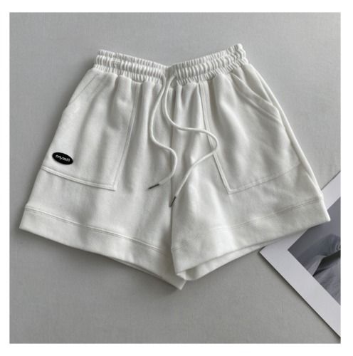 Women's%20comfortable%20loose%20wide-legged%20drawstring%20A%20pants%20Slim%20Waist%20Slim%20fit%20casual%20home%20versatile%20sports%20shorts%20-%20Image%205