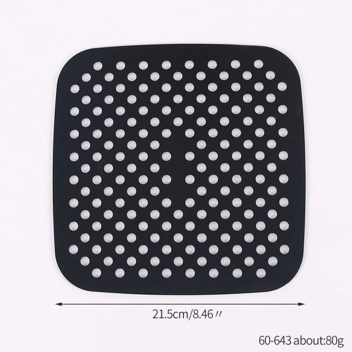 Reusable Air Fryer Silicone Liner Mat Non-Stick Baking Mat round Square Kitchen Accessory for Healthy Cooking