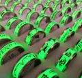 Any 2pcs/Amazing Stainless steel Luminous Mens Ring -Top Fashion Stainless steel Glowing  Luminous Ring For Boys And Men -Top Trend Glowing Ring In Random Design. 