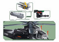 Sluban 419PCS Gunship Helicopter Low Altitude Hegemon Model Building Blocks Educational Toys for Children.