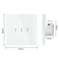 WIFI Smart Touch Light Wall Switch Interruptor Glass Panel 1/2/3/4Gang 86*8.6mm Work Tuya APP Whole house intelligent control lightify. 