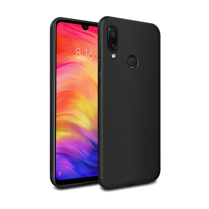 Xiaomi Redmi Note 7 Soft Silicone Back Cover Shockproof TPU Case, Flexible and Durable Protection for Phone, Matte Finish, Eco-Friendly Material