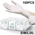 10-100PCS White Nitrile Disposable Gloves,Latex Free,Powder,Household Gloves for Cooking Food Safe Cleaning Work Glove.
