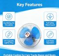 1Pcs 6 Inch 12V 25W Portable Oscillating Car Cooling Fan Low Noise Metal Safety Guard For Vehicle Truck RV Boat. 
