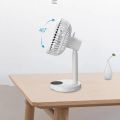 DP 7626 (RECHARGEABLE TABLE FAN) 4000mAh, With LED Night Light USB Fan. 