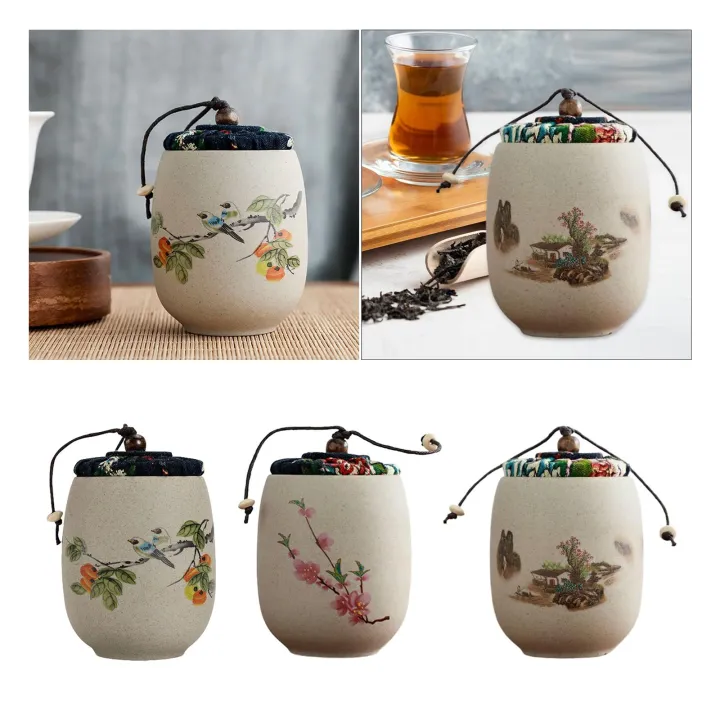 Ceramic%20Tea%20Container%20Chinese%20Styles%20Ceramic%20Food%20Storage%20Jar%20Sealed%20Canister%20Tea%20Jar%20Loose%20Tea%20Tin%20for%20Tea%20Nuts%20Coffee%20Spice%20-%20Image%204