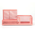 Mesh Desk Organizer Metal Office Storage Box with Compartment Stationery Holder Office Supplies. 
