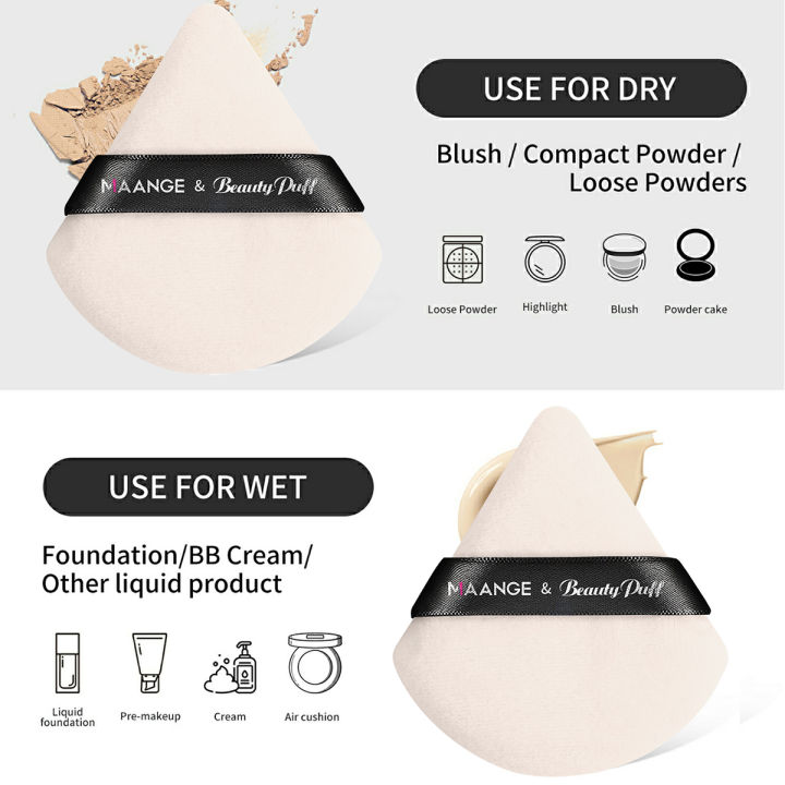 Maange%203Pcs%20Makeup%20Brushes%20+%202Pcs%20Triangle%20Powder%20Puff%20Set%20Concealer%20Eye%20Shadow%20Makeup%20Brush%20Blending%20Cosmetic%20Beauty%20Tools%20-%20Image%206