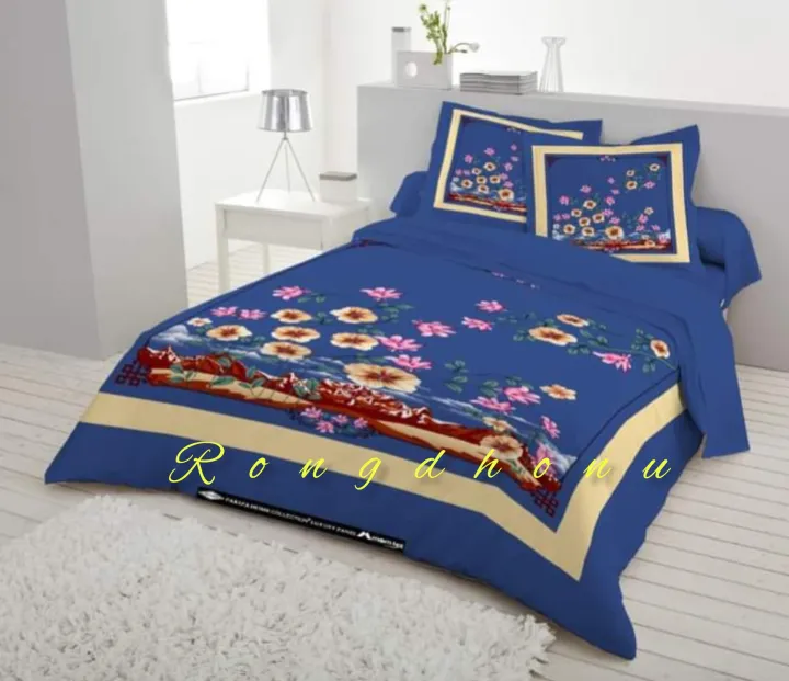 best%20collection%20pakiza%20luxury%20cotton%20double%20size%20twill%20panel%20bed%20sheet%20size%20(7.5%C3%978.5)%20%20King%20size%20with%20two%20pillow%20cover%20-%20Image%203