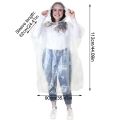 2pcs/Disposable Rain Ponchos Emergency Raincoat with Hood Clear Raincoat for Men Women Traveling Outdoor Camping Hiking Walking.