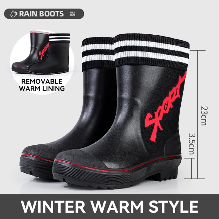 Mid-calf%20Rain%20Boots%20Men%20Slip-On%20Waterproof%20Rubber%20Rain%20Shoes%20Work%20Mud%20Boots%20Warm%20Durable%20Non-Slip%20Boots%20Farming%20Fishing%20Camp%20-%20Image%207