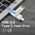 2 in 1 OTG USB-C Flash Pen Drive Metal Memory Stick Usb 3.0 Flash Disk 64GB 128GB 256G USB3.0 Dual C Pendrive.