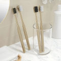 1/2/4/8Piece Toothbrush Gold Silver Toothbrush Adult Toothbrush Medium Hard Mane Elegant Shining Toothbrush. 