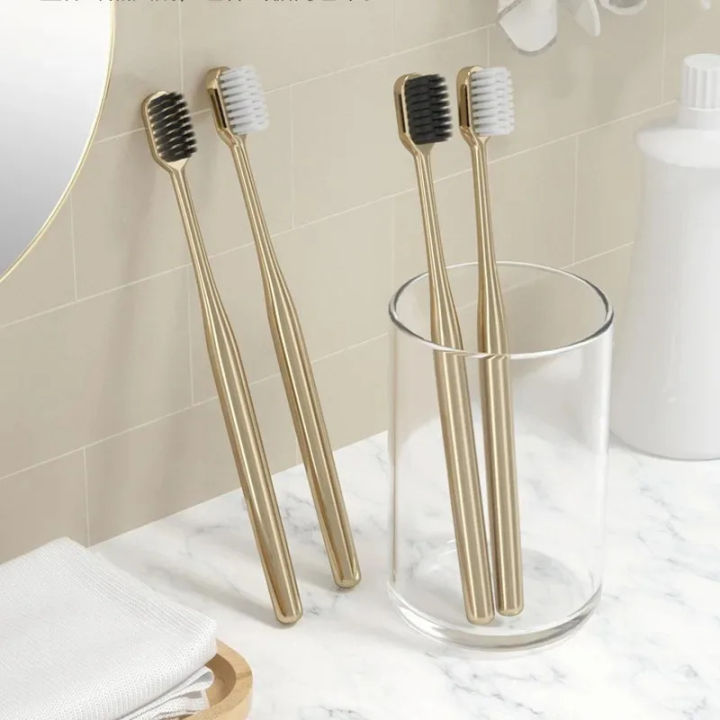 1/2/4/8Piece%20Toothbrush%20Gold%20Silver%20Toothbrush%20Adult%20Toothbrush%20Medium%20Hard%20Mane%20Elegant%20Shining%20Toothbrush%20-%20Image%203