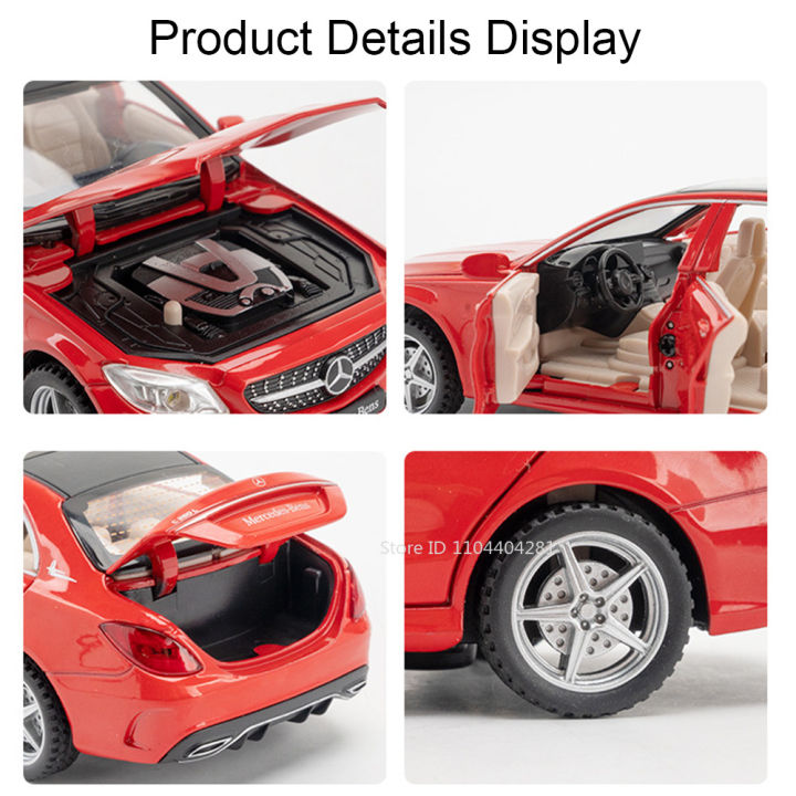 1:32%20C260L%20E300L%20Alloy%20Diecast%20Model%20Toy%20Car%206%20Doors%20Opened%20Sound%20Light%20Pull%20Back%20Rubber%20Tires%20Miniature%20Vehice%20for%20Kids%20Present%20-%20Image%205