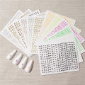 Random 5pcs Gold Silver Nail Art Decal Stickers Mixed Shapes Design Self-adhesive Sticker Acrylic Manicure Decorations Accessory. 