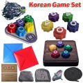 Gonggi Korean Stones Set Korean Folk Game Set Korean Traditional Play Board Game-Jebi chagi Gong-gi Biseokchigi Paeng-y DDAKJI. 