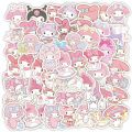 40PCS Sanrio My Melody Stickers Cartoon Melody Rabbit Stickers for Notebook Laptop Suitcase Waterproof Decal Kid Toy Sticker. 